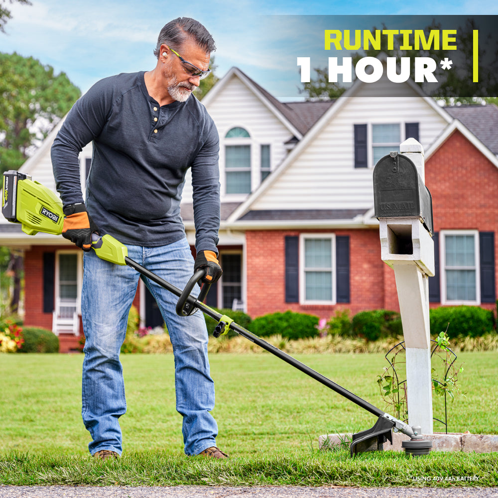 40V 15″ ATTACHMENT CAPABLE STRING TRIMMER KIT | RYOBI