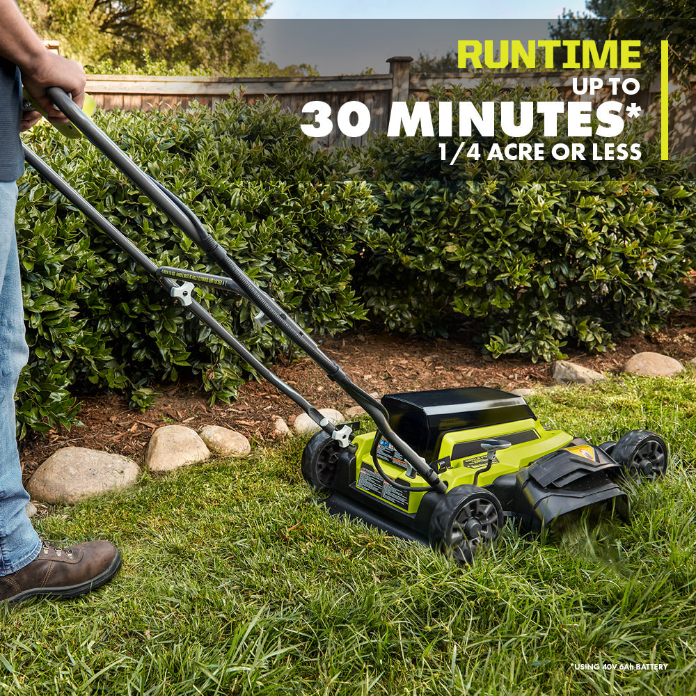40V 18″ 2-IN-1 PUSH MOWER | RYOBI