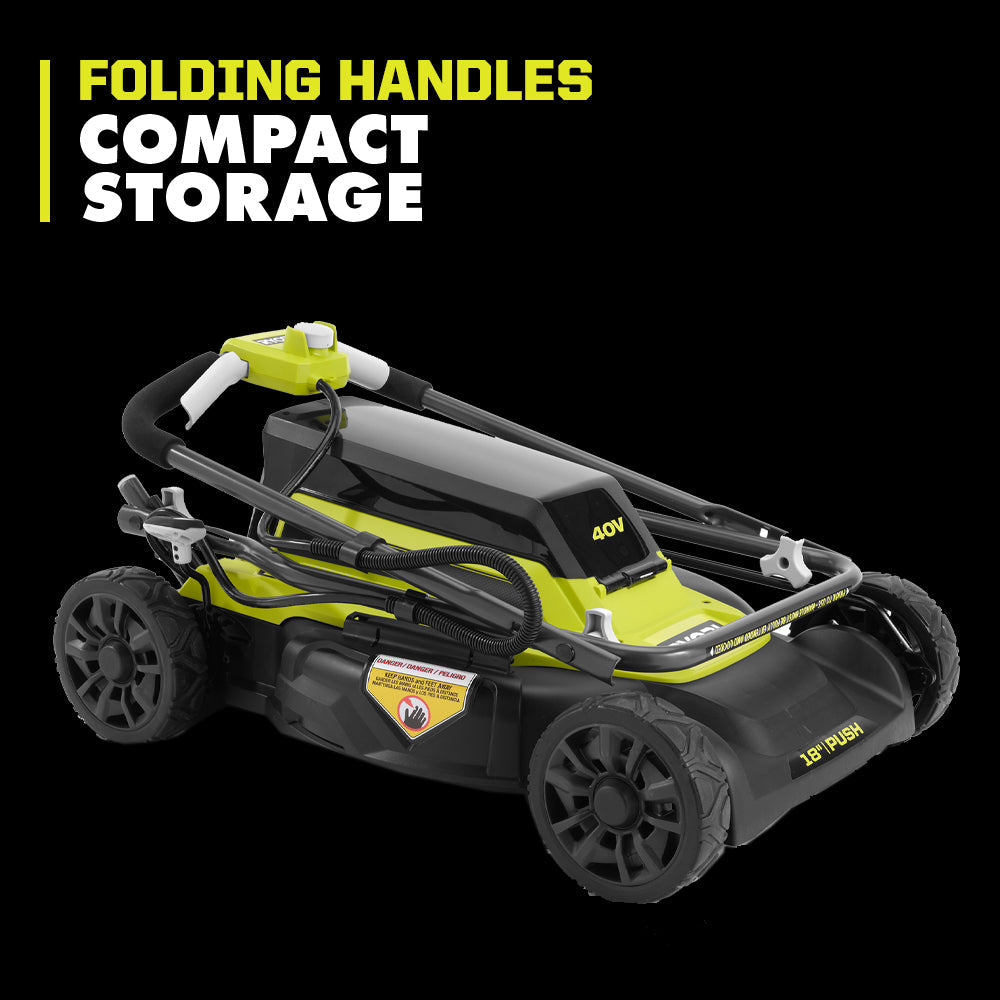 40V 18″ 2-IN-1 PUSH MOWER | RYOBI