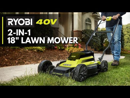40V 18″ 2-IN-1 PUSH MOWER KIT | RYOBI