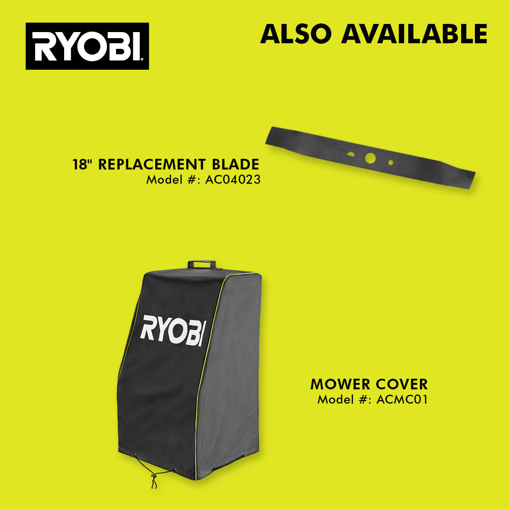 40V 18″ 2-IN-1 PUSH MOWER KIT | RYOBI