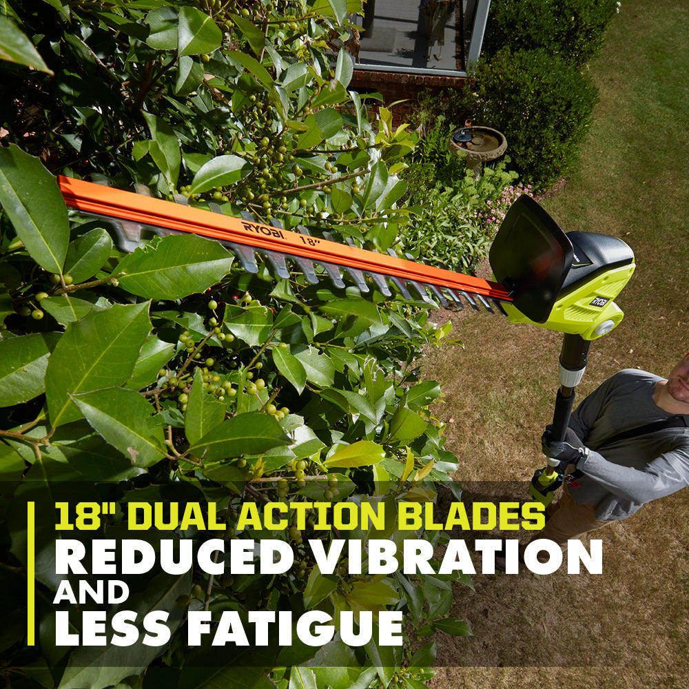 40V 18″ POLE HEDGE TRIMMER | RYOBI