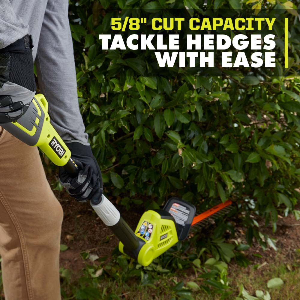 40V 18″ POLE HEDGE TRIMMER KIT | RYOBI