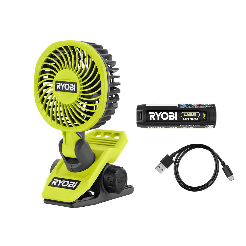 USB LITHIUM CLAMP FAN KIT | RYOBI