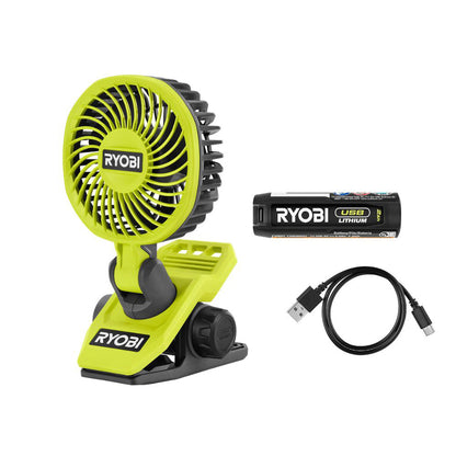 USB LITHIUM CLAMP FAN KIT | RYOBI