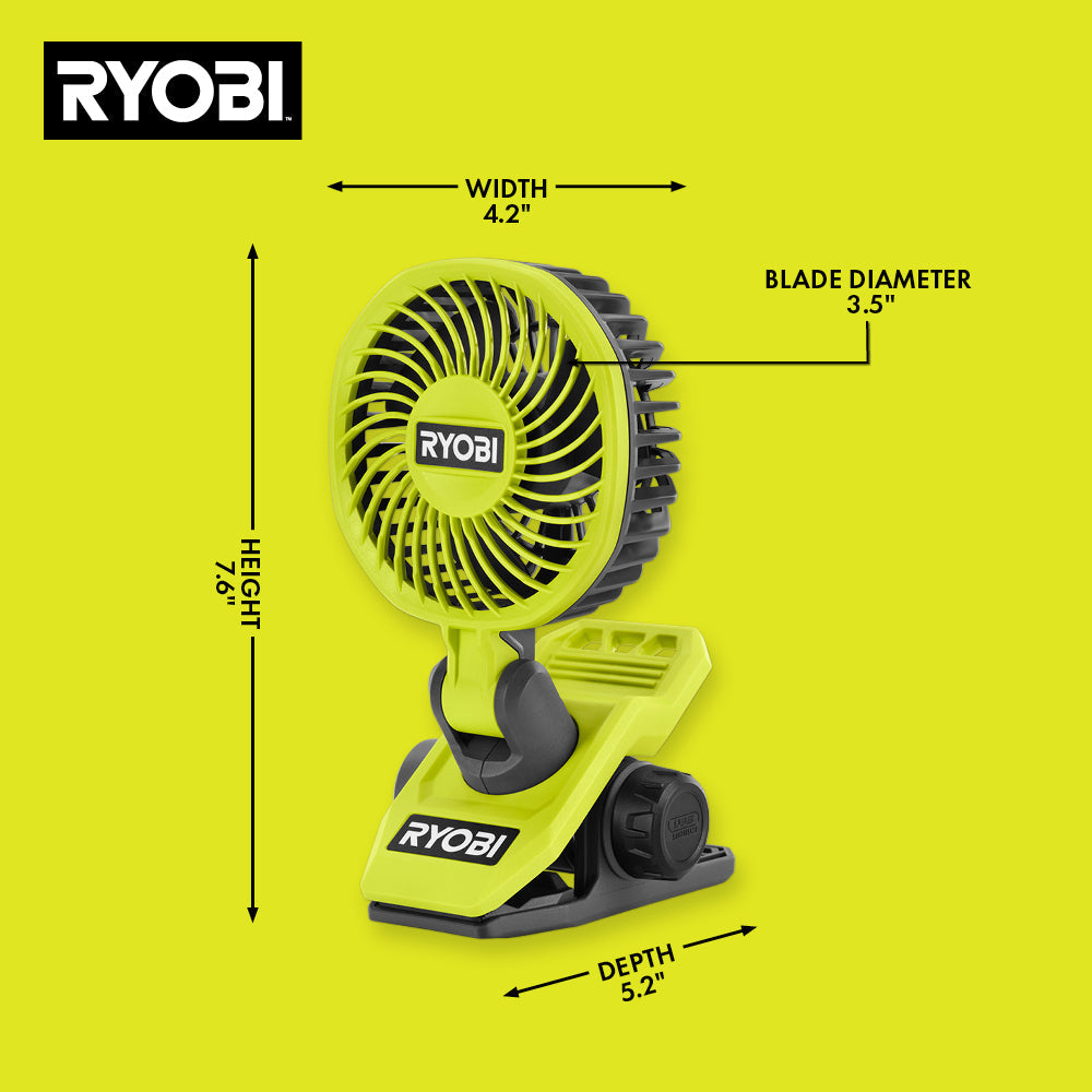 USB LITHIUM CLAMP FAN KIT | RYOBI