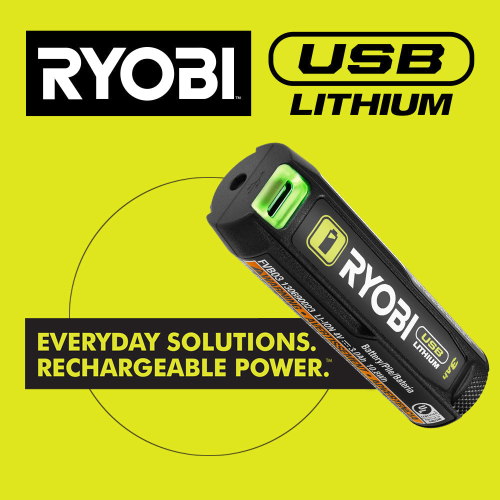 USB LITHIUM COMPACT LED FLASHLIGHT KIT | RYOBI