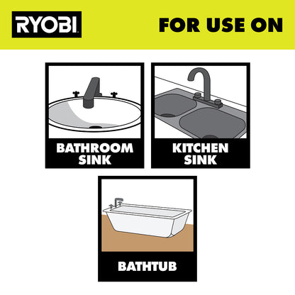 USB LITHIUM CORDLESS DRAIN AUGER WITH 2.0 AH USB LITHIUM BATTERY AND CHARGING CABLE | RYOBI