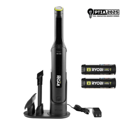 USB LITHIUM HP COMPACT HAND VACUUM CLEANER KIT WITH (2) USB LITHIUM 2.0 AH BATTERIES AND CHARGER | RYOBI