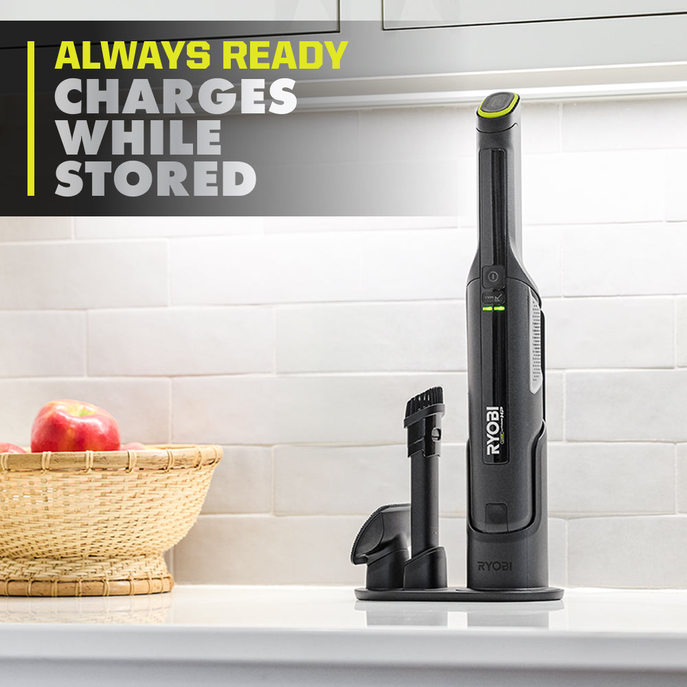 USB LITHIUM HP COMPACT HAND VACUUM CLEANER KIT WITH (2) USB LITHIUM 2.0 AH BATTERIES AND CHARGER | RYOBI