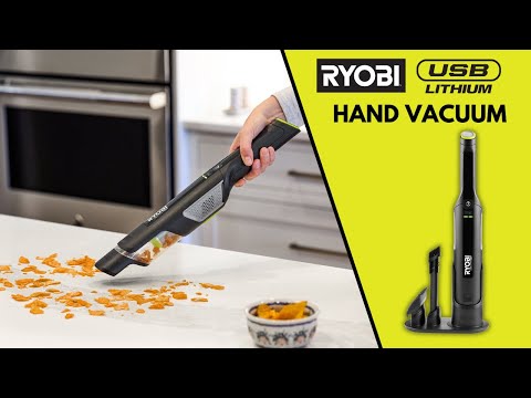 USB LITHIUM HP COMPACT HAND VACUUM CLEANER KIT WITH (2) USB LITHIUM 2.0 AH BATTERIES AND CHARGER | RYOBI