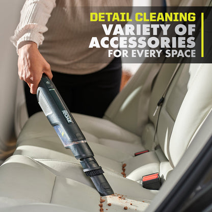 USB LITHIUM HP COMPACT HAND VACUUM CLEANER KIT WITH (2) USB LITHIUM 2.0 AH BATTERIES AND CHARGER | RYOBI