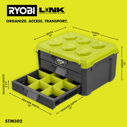LINK 3-DRAWER TOOL BOX | RYOBI