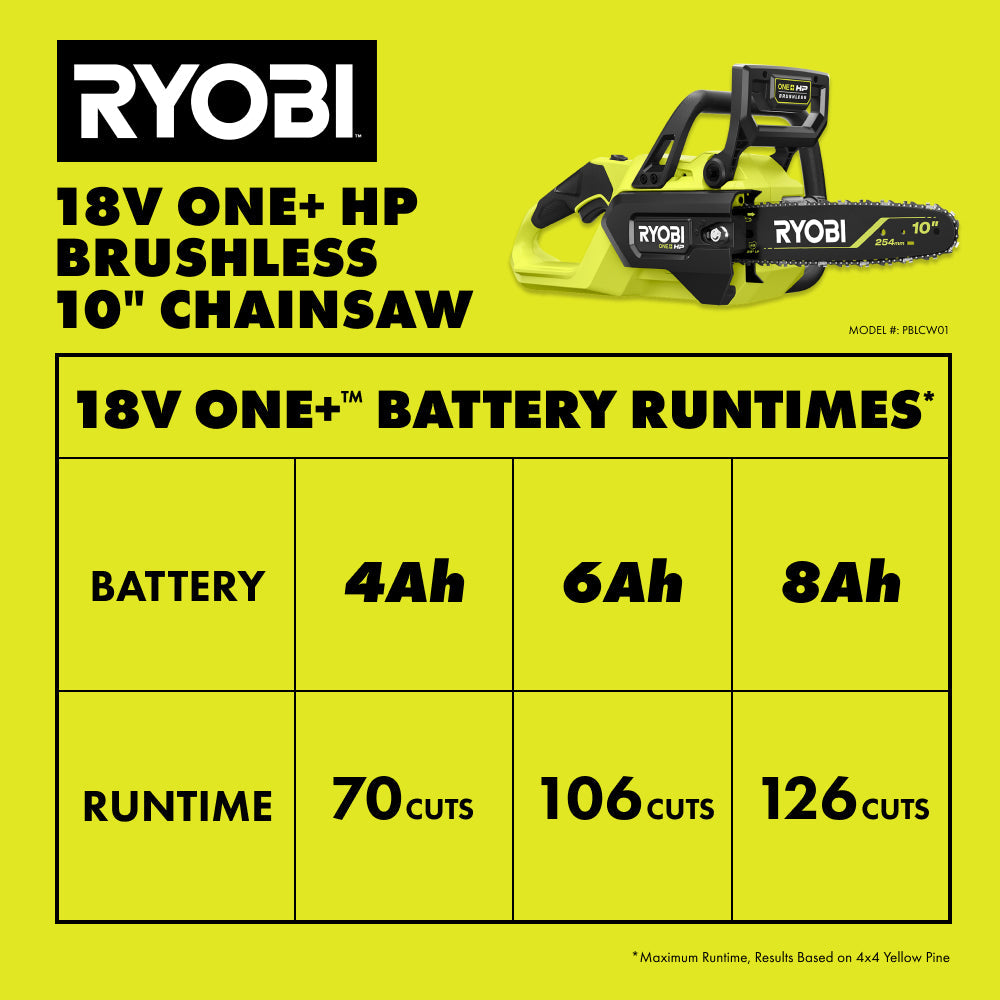 18V ONE+ HP BRUSHLESS 10?? CHAINSAW | RYOBI