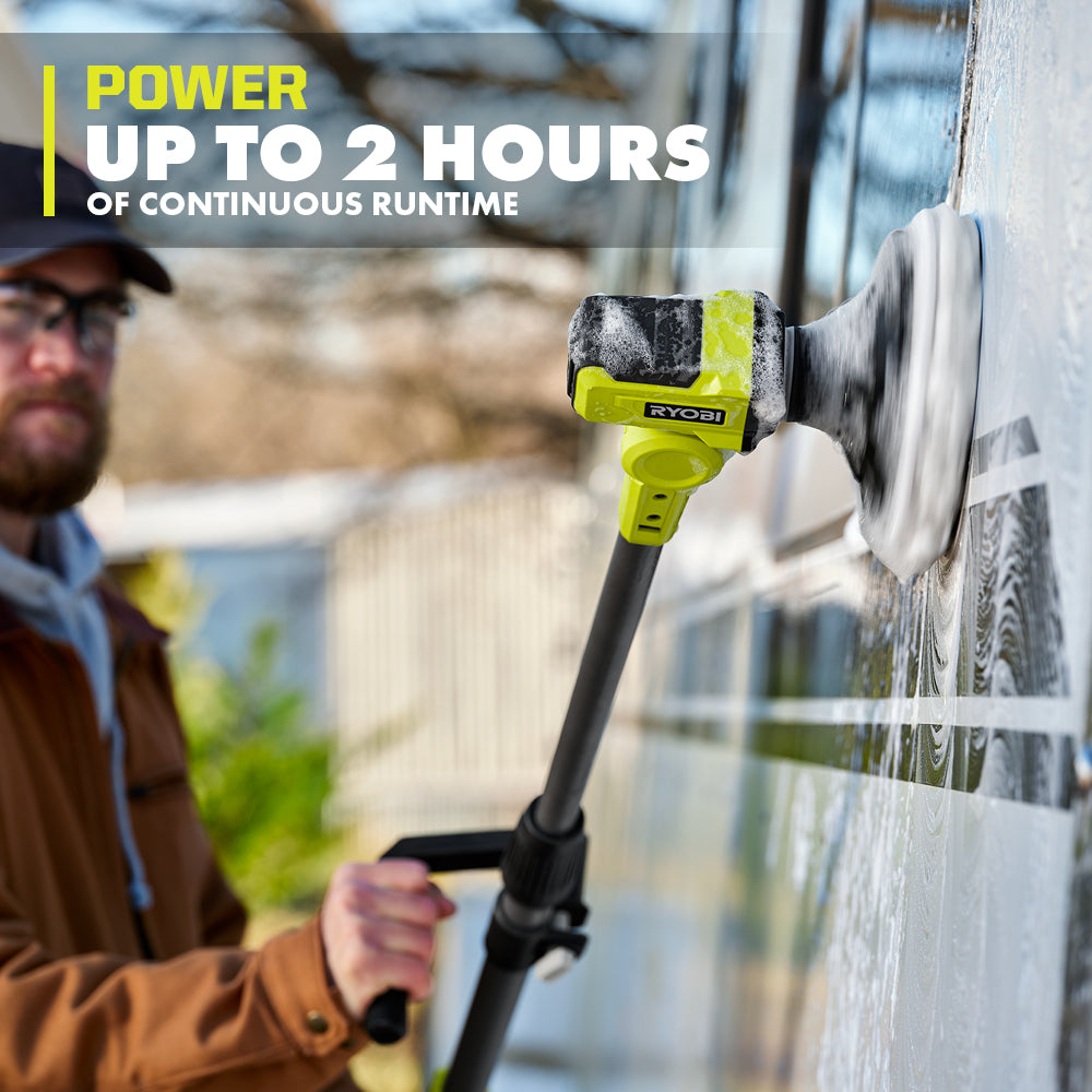 18V ONE+ VORTEX TELESCOPING POWER SCRUBBER KIT | RYOBI