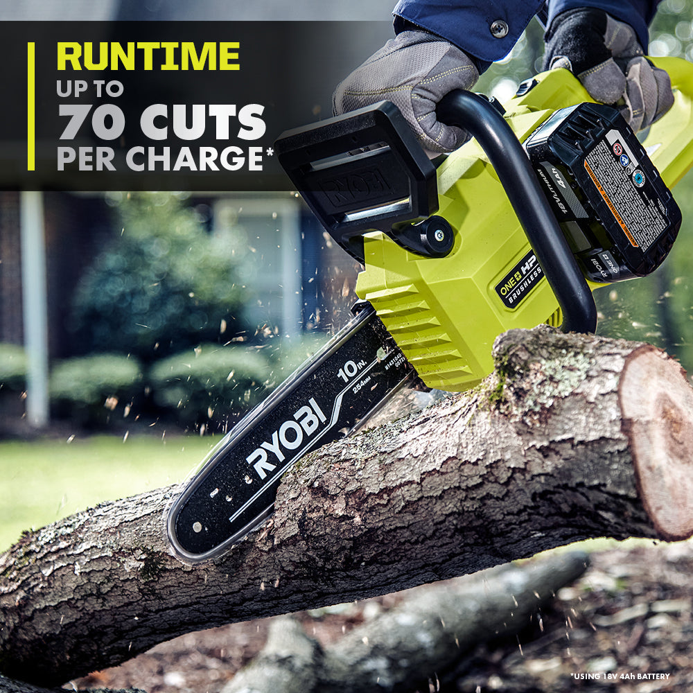 18V ONE+ HP BRUSHLESS 10″ CHAINSAW | RYOBI