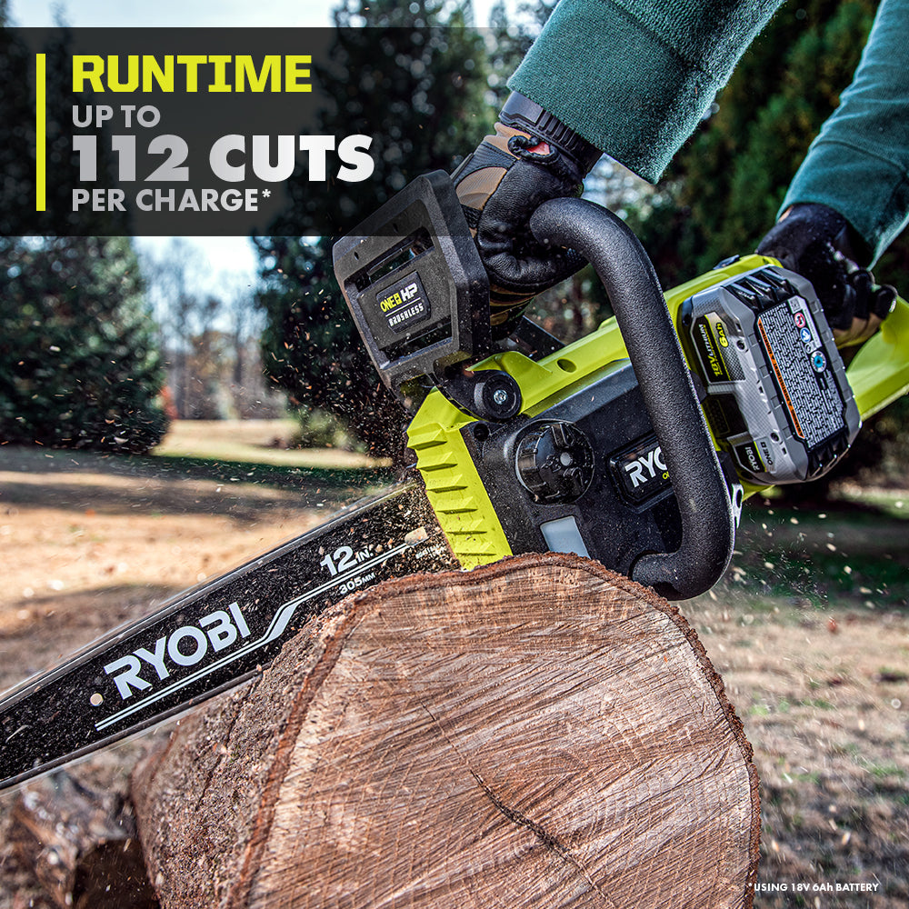 18V ONE+ HP BRUSHLESS WHISPER SERIES 12″ CHAINSAW | RYOBI