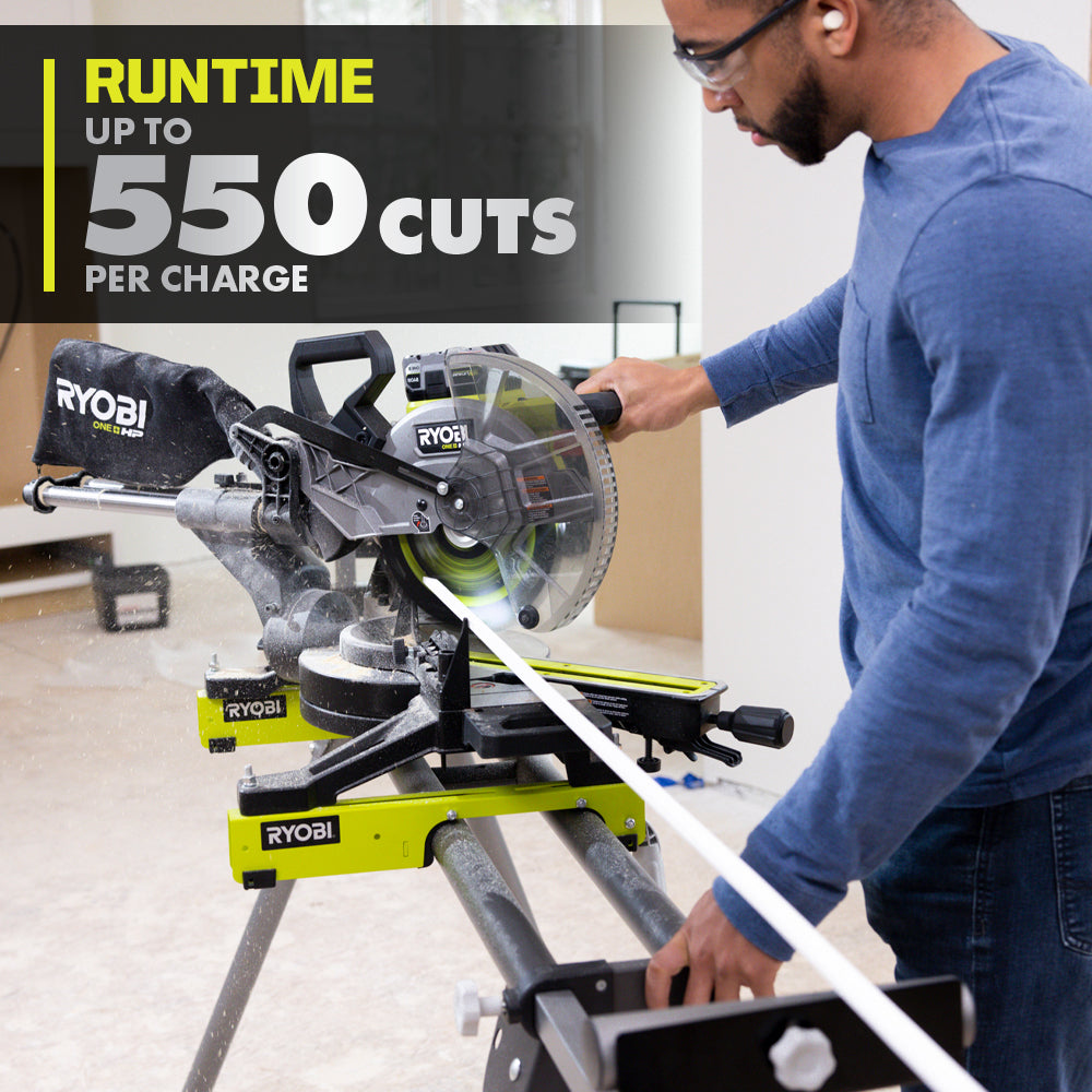 18V ONE+ HP BRUSHLESS 10″ SLIDING COMPOUND MITER SAW KIT | RYOBI