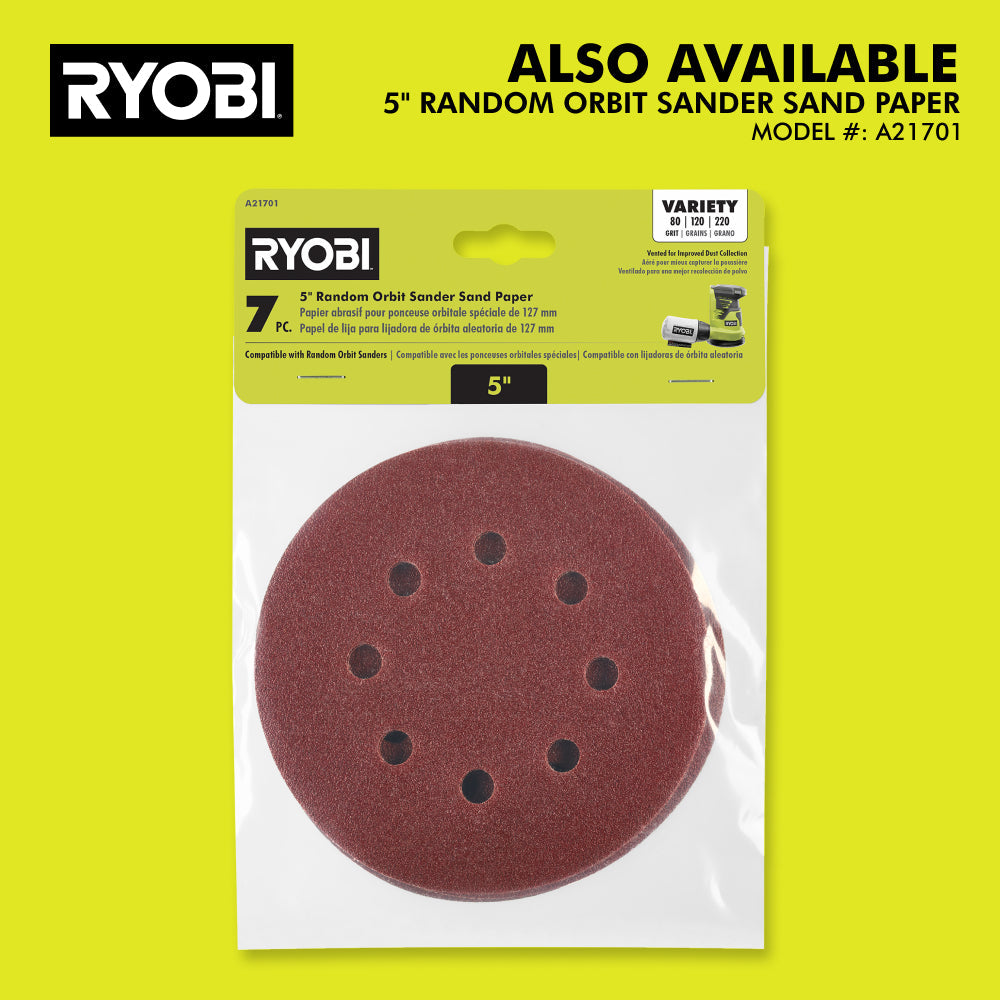 18V ONE+ HP BRUSHLESS 5″ RANDOM ORBIT SANDER | RYOBI