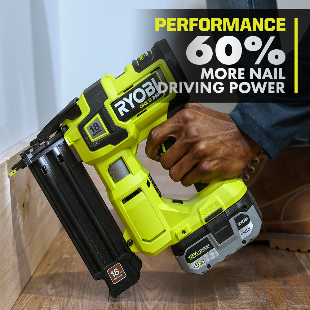 18V ONE+ HP BRUSHLESS AIRSTRIKE 18GA BRAD NAILER | RYOBI