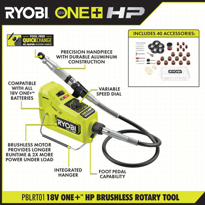 18V ONE+ HP BRUSHLESS CORDLESS ROTARY TOOL | RYOBI