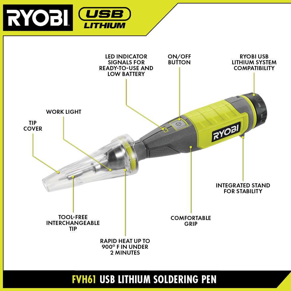 USB LITHIUM SOLDERING PEN KIT | RYOBI