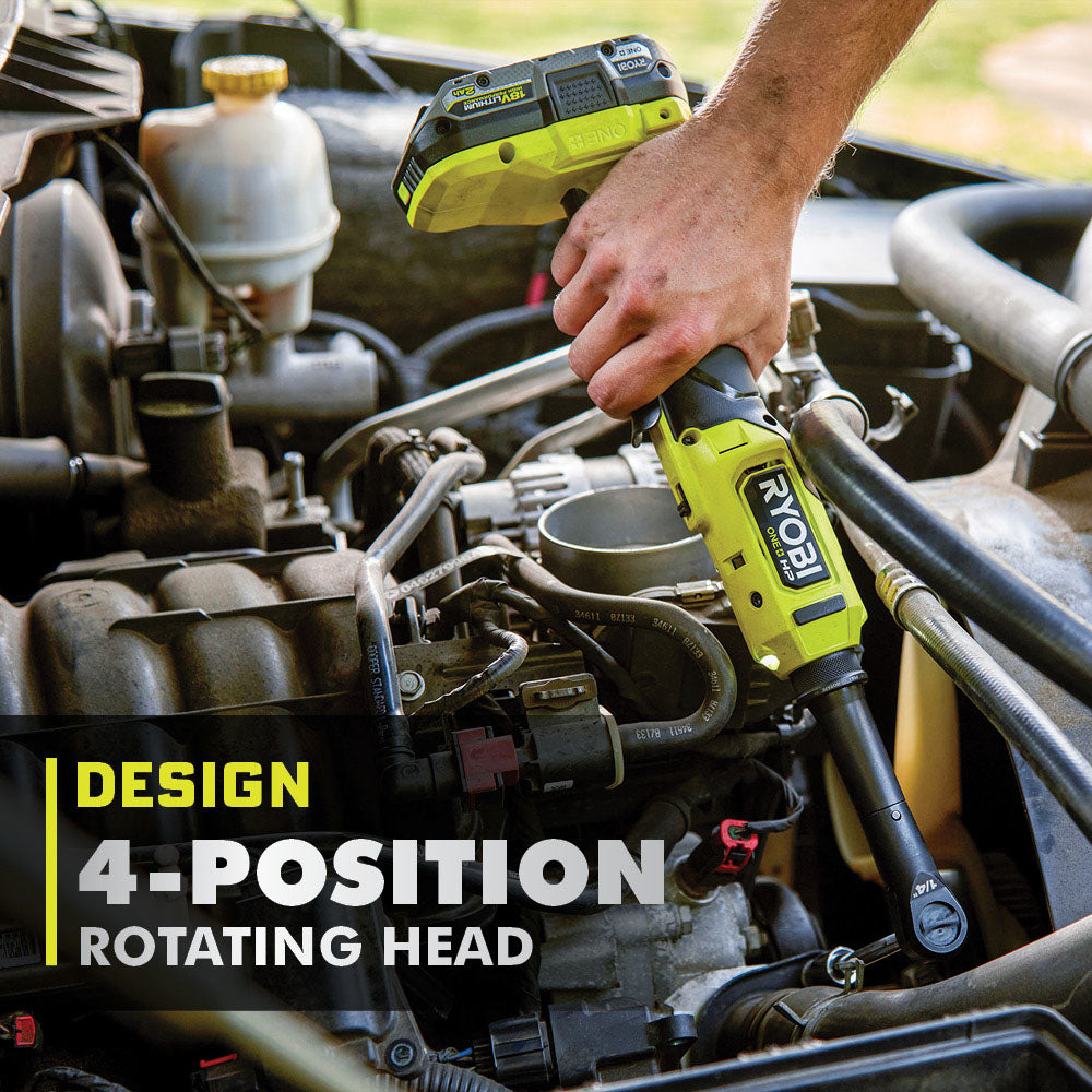 18V ONE+ HP BRUSHLESS 1/4″ EXTENDED REACH RATCHET | RYOBI