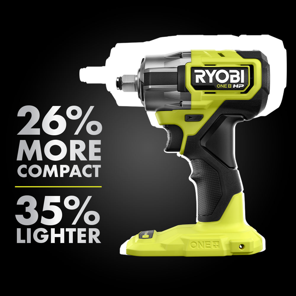 18V ONE+ HP COMPACT BRUSHLESS 4-MODE 1/2″ IMPACT WRENCH | RYOBI