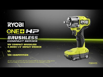 18V ONE+ HP COMPACT BRUSHLESS 4-MODE 1/2″ IMPACT WRENCH KIT | RYOBI