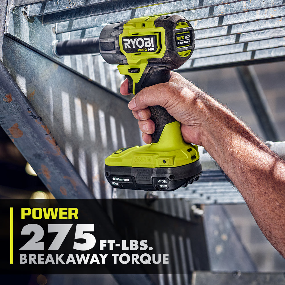 18V ONE+ HP COMPACT BRUSHLESS 4-MODE 1/2″ IMPACT WRENCH KIT | RYOBI