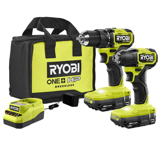 18V ONE+ HP COMPACT BRUSHLESS 2-TOOL COMBO KIT | RYOBI
