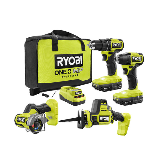 18V ONE+ HP COMPACT BRUSHLESS 4-TOOL COMBO KIT | RYOBI