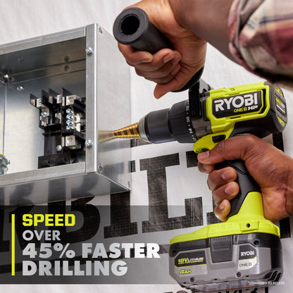 18V ONE+ HP BRUSHLESS 1/2″ HAMMER DRILL KIT | RYOBI