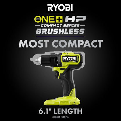 18V ONE+ HP COMPACT BRUSHLESS 1/2″ DRILL/DRIVER | RYOBI