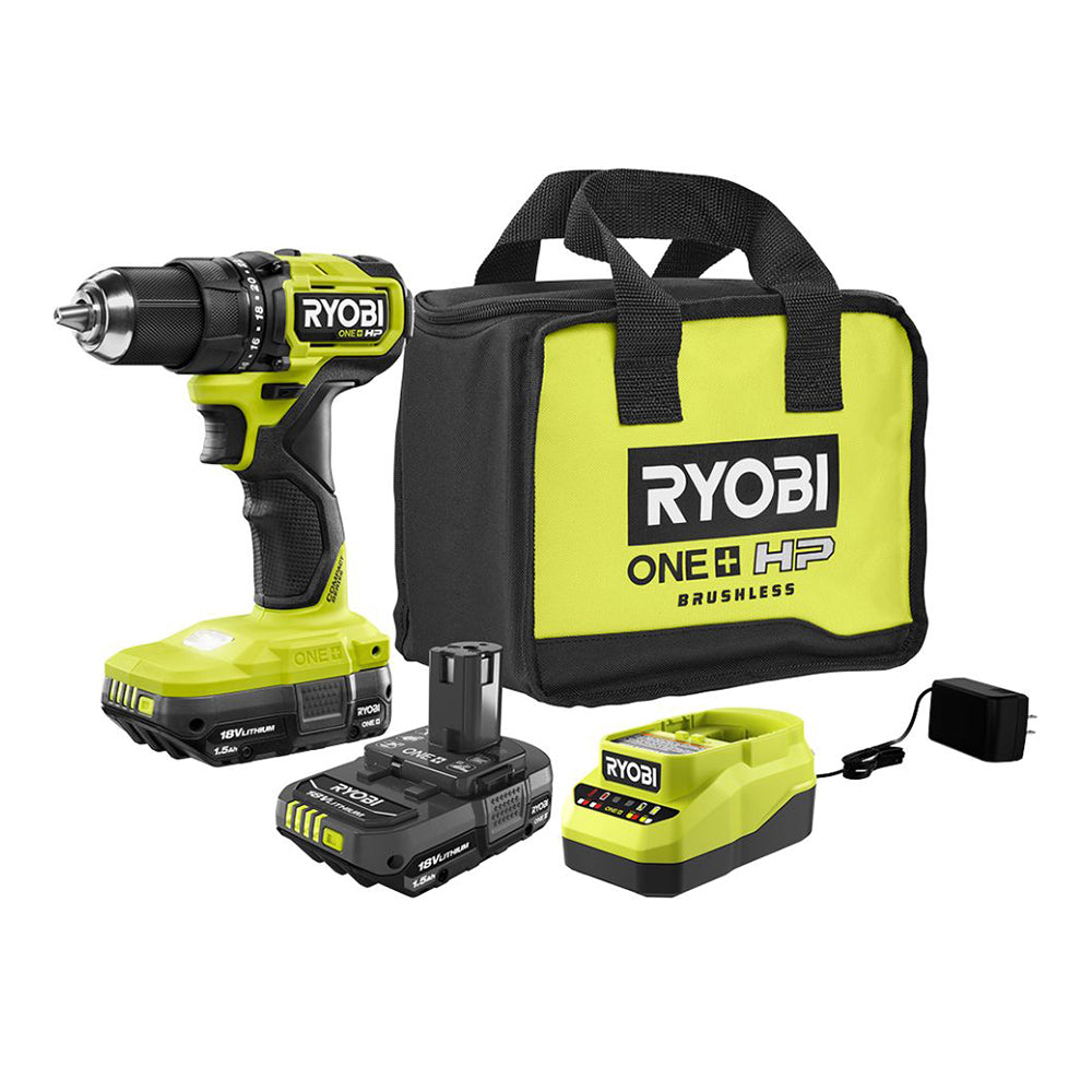 18V ONE+ HP COMPACT BRUSHLESS 1/2″ DRILL/DRIVER KIT | RYOBI