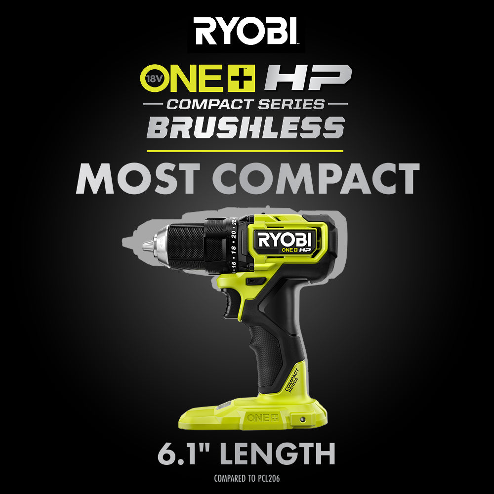 18V ONE+ HP COMPACT BRUSHLESS 1/2″ DRILL/DRIVER KIT | RYOBI