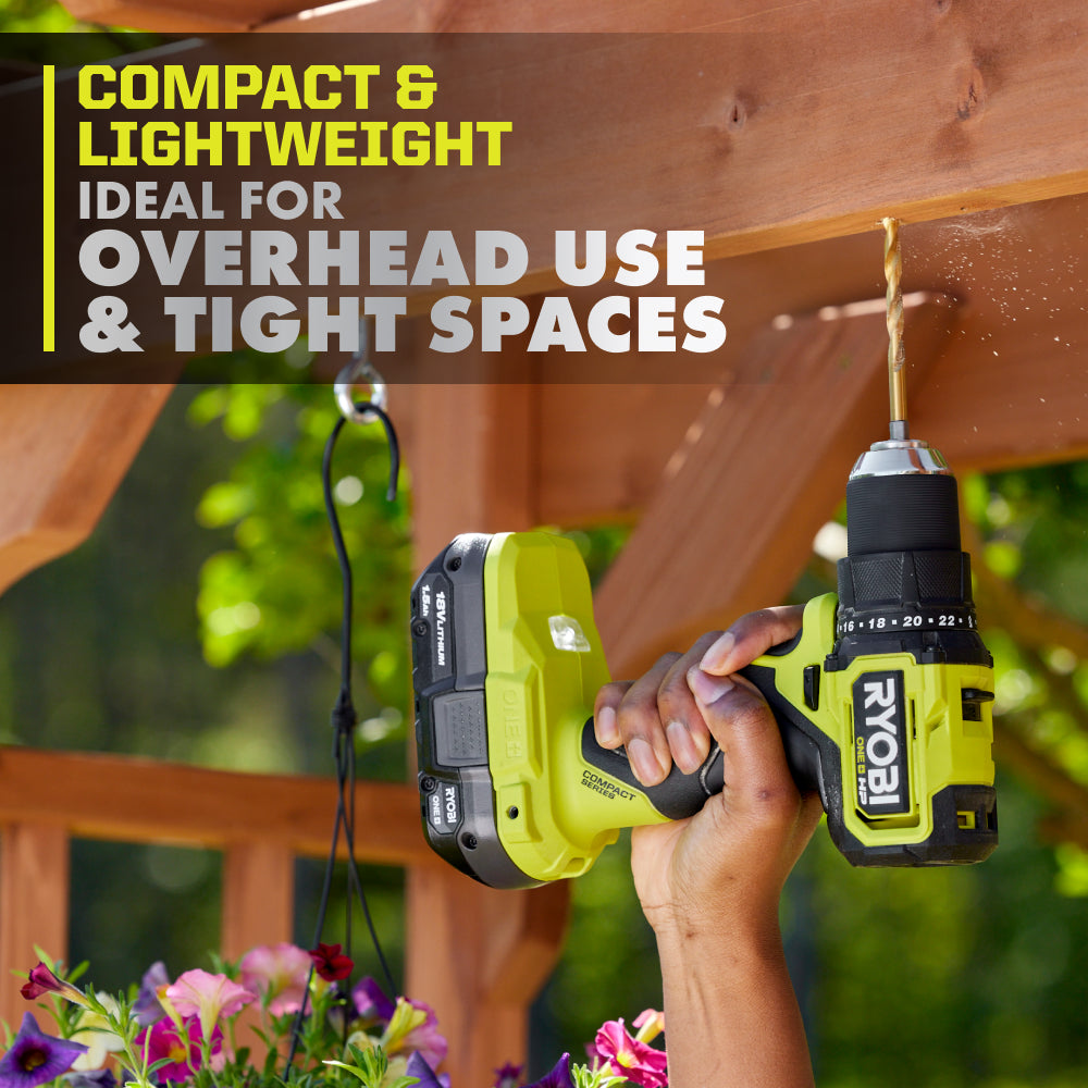 18V ONE+ HP COMPACT BRUSHLESS 1/2″ DRILL/DRIVER KIT | RYOBI