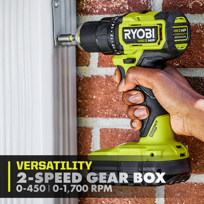 18V ONE+ HP COMPACT BRUSHLESS 1/2″ DRILL/DRIVER KIT | RYOBI
