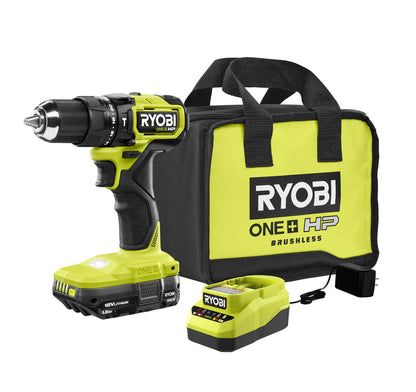 18V ONE+ HP COMPACT BRUSHLESS 1/2″ HAMMER DRILL KIT | RYOBI