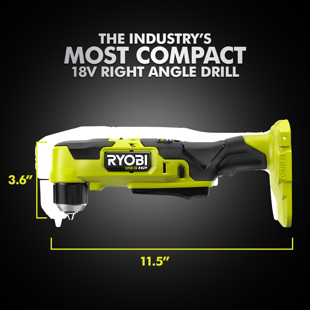 18V ONE+ HP COMPACT BRUSHLESS 3/8?? RIGHT ANGLE DRILL | RYOBI