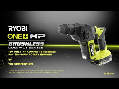 18V ONE+ HP COMPACT BRUSHLESS 5/8″ SDS-PLUS ROTARY HAMMER | RYOBI