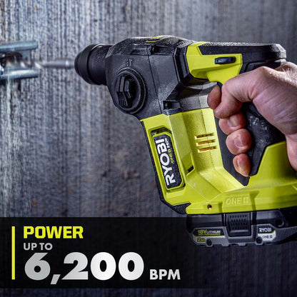 18V ONE+ HP COMPACT BRUSHLESS 5/8″ SDS-PLUS ROTARY HAMMER KIT | RYOBI