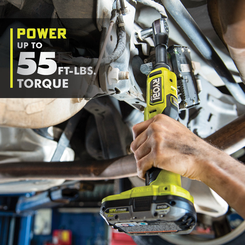 18V ONE+ HP BRUSHLESS 3/8″ EXTENDED REACH RATCHET KIT | RYOBI
