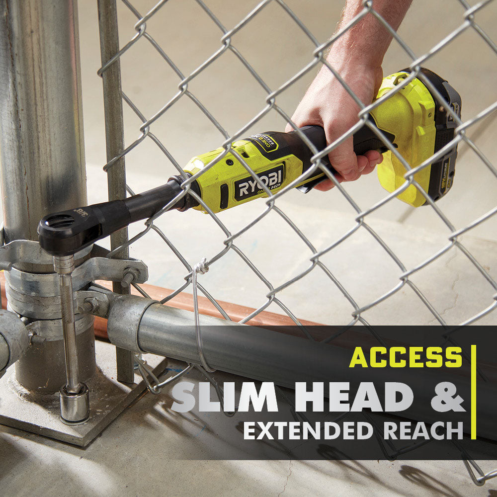 18V ONE+ HP BRUSHLESS 3/8″ EXTENDED REACH RATCHET KIT | RYOBI