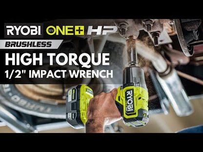 18V ONE+ HP BRUSHLESS 4-MODE 1/2″ HIGH TORQUE IMPACT WRENCH KIT | RYOBI