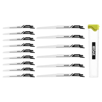 15 PC. RECIPROCATING SAW BLADE SET | RYOBI