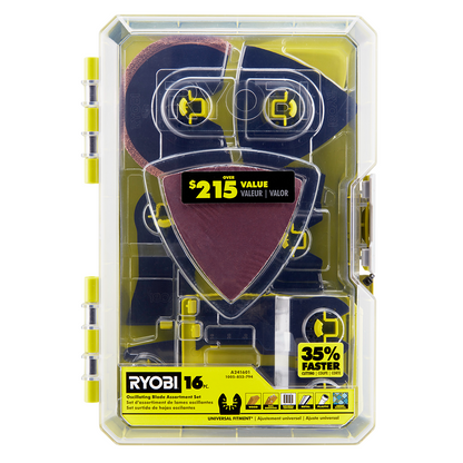 16 PC. OSCILLATING MULTI-TOOL BLADE ACCESSORY SET | RYOBI