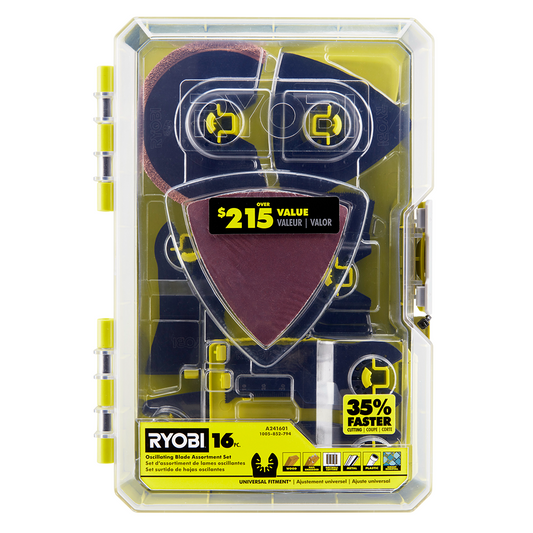 16 PC. OSCILLATING MULTI-TOOL BLADE ACCESSORY SET | RYOBI