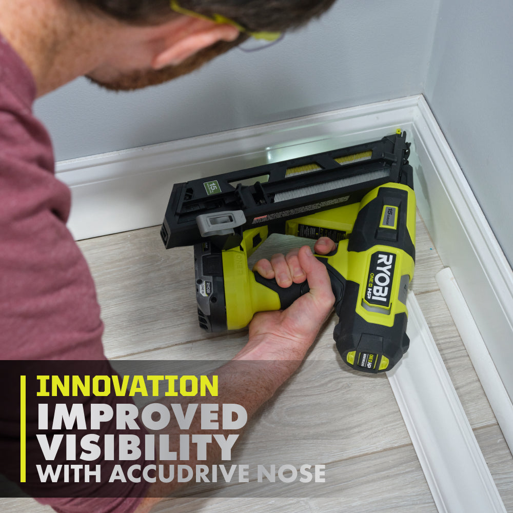 18V ONE+ HP BRUSHLESS 15GA ANGLED FINISH NAILER | RYOBI