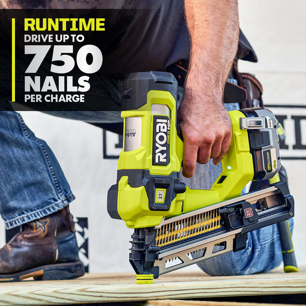 18V ONE+ HP BRUSHLESS AIRSTRIKE 21?? FRAMING NAILER | RYOBI